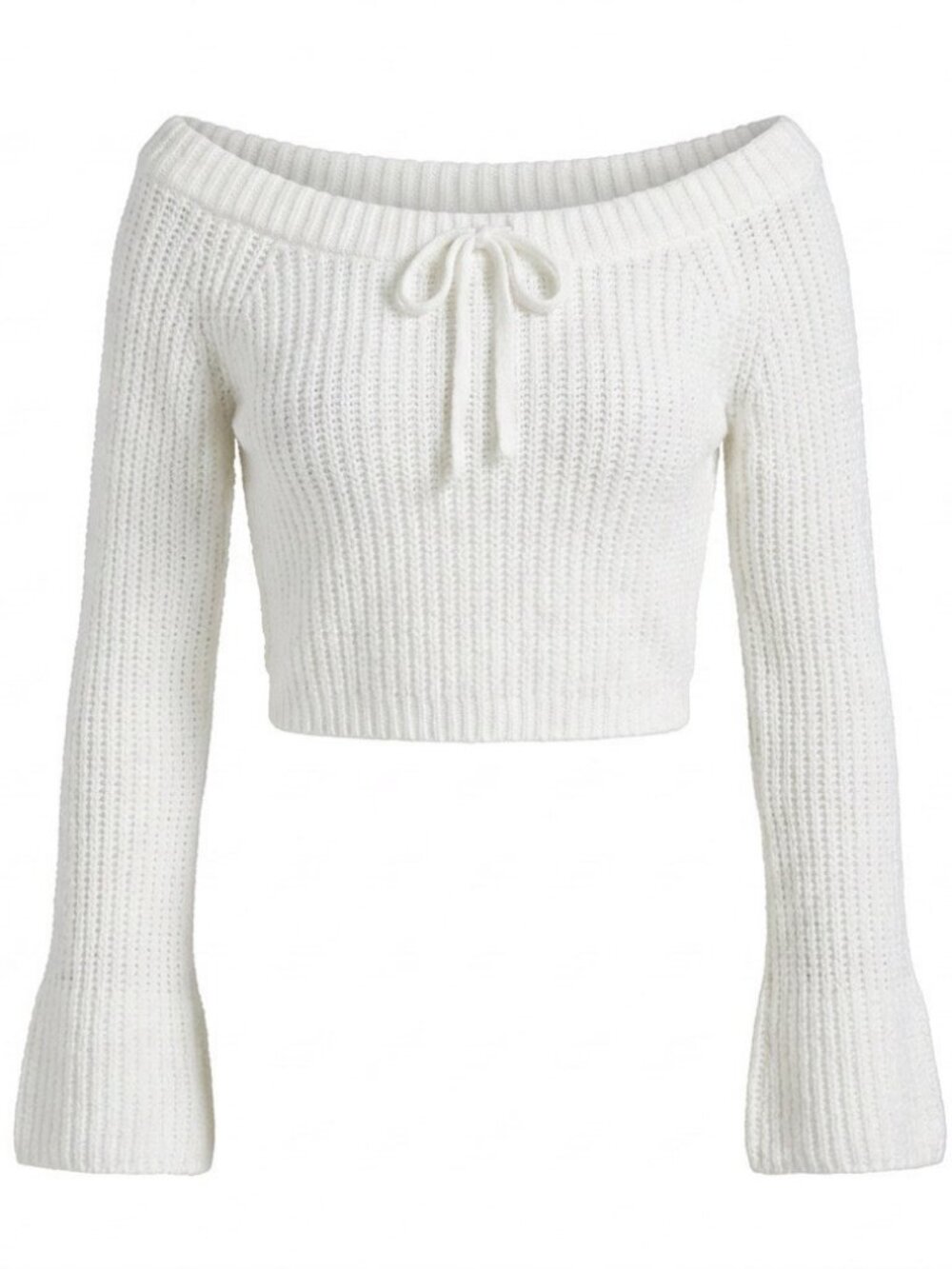 Beverly and Beck Women’s Cream Crop Sweater Top Size M
